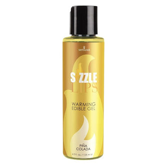 Gel comestibil SENSUVA Sizzle Lips PINA COLADA, cu efect de încălzire, gust de cocos și ananas, 125 ml