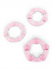 Set inele pentru penis SEVEN CREATIONS Stay Hard, 3 inele din silicon moale, diametru 21 x 23 x 24 mm, culoare roz