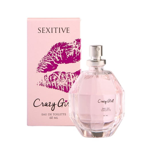Parfum cu feromoni SEXITIVE Crazy Girl, pentru femei, note de zmeură, lămâie Amalfi și miere albă, 60 ml