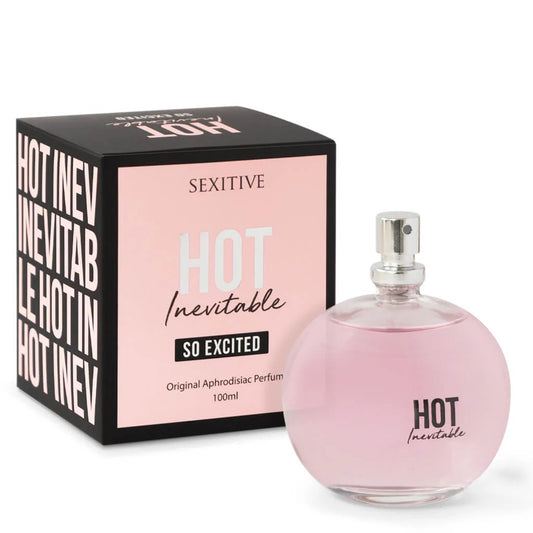 Parfum cu feromoni SEXITIVE Hot Inevitable - So Excited, pentru femei, note de flori de portocal, cafea și vanilie, 100 ml