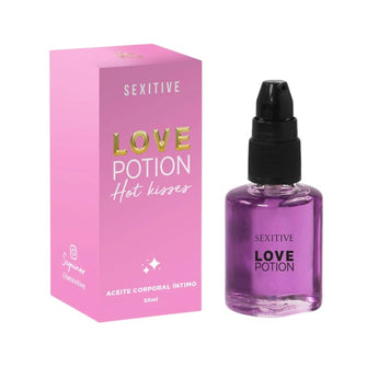 Ulei comestibil SEXITIVE Love Potion - Cotton Candy, pentru masaj și sex oral, efect de încălzire, aromă de vată de zahăr, 30 ml (P13305)