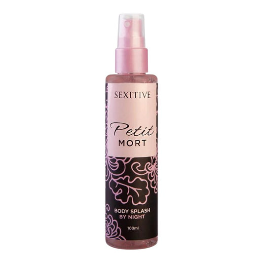 Spray cu feromoni pentru corp SEXITIVE Petit Mort Body Splash, pentru femei, note de bergamotă, scorțișoară și afine, 100 ml