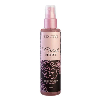Spray cu feromoni pentru corp SEXITIVE Petit Mort Body Splash, pentru femei, note de bergamotă, scorțișoară și afine, 100 ml