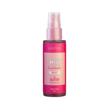 Spray cu feromoni pentru corp SEXITIVE Privée Body Splash Glitter, pentru femei, cu sclipici, note de bujor, ananas și frezie, 60 ml