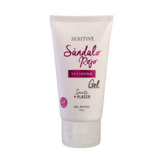 Gel intim SEXITIVE Sensbomb - Sandalo Rojo, pentru stimulare clitoris, cu efect de creștere libido, efect de încălzire, 70 g