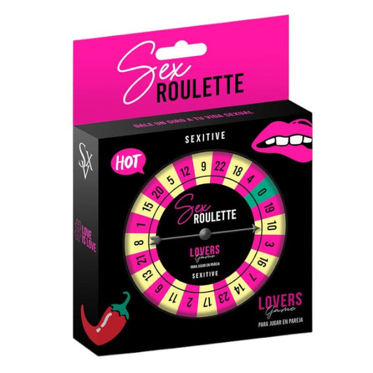 Joc erotic pentru cupluri SEXITIVE Sex Roulette Lovers Game, cu 24 de provocări senzuale