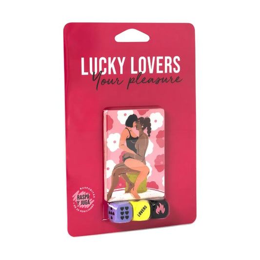 Joc erotic pentru cupluri SEXITIVE Lucky Lovers Your Pleasure, include 3 zaruri și 13 cartonașe răzuibile (LGBTQ)