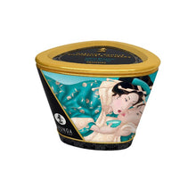 Lumânare pentru masaj SHUNGA Sensual - Island Blossoms, cu uleiuri 100% naturale, cu aromă de flori exotice, 170 ml