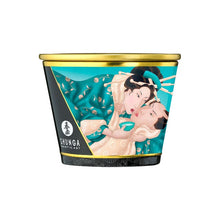 Lumânare pentru masaj SHUNGA Sensual - Island Blossoms, cu uleiuri 100% naturale, cu aromă de flori exotice, 170 ml