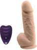 Vibrator SILEX-D 8.5” Model 1, realist cu testicule, control prin telecomandă, 10 funcții de vibrații, 21.5 cm, culoarea pielii