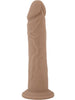 Dildo SILEX-D 8” Model 2, design realist, reactiv la căldură, bază cu ventuză pentru fixare, lungime 20.3 cm, culoarea pielii