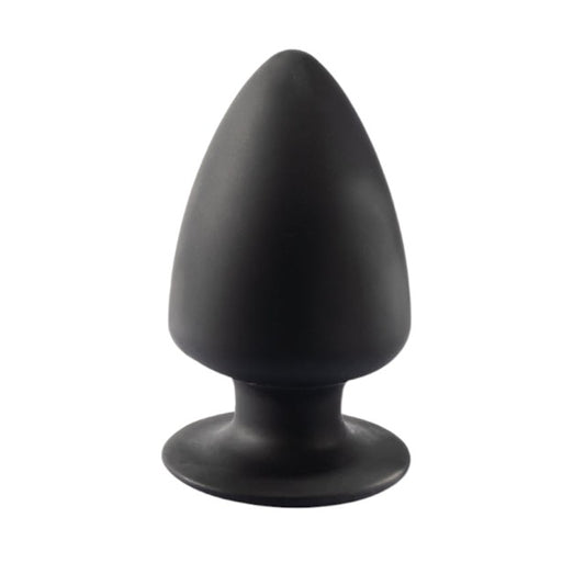 Plug anal SILEX-D S Plug Model 1, din silicon premium, reactiv la căldură, lungime 8.5 cm, diametru 5.2 cm, negru (mărime S)