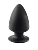 Plug anal SILEX-D S Plug Model 1, din silicon premium, reactiv la căldură, lungime 8.5 cm, diametru 5.2 cm, negru (mărime S)
