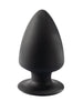Plug anal SILEX-D M Plug Model 1, din silicon premium, reactiv la căldură, lungime 11 cm, diametru 6.2 cm, negru (mărime M)