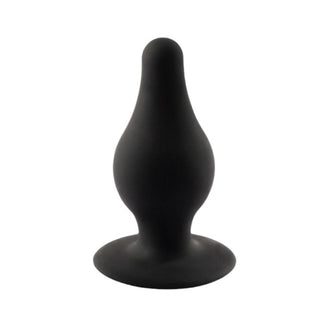 Plug anal SILEX-D S Plug Model 2, din silicon premium, reactiv la căldură, lungime 7.2 cm, diametru 3.4 cm, negru (mărime S)