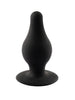 Plug anal SILEX-D S Plug Model 2, din silicon premium, reactiv la căldură, lungime 7.2 cm, diametru 3.4 cm, negru (mărime S)