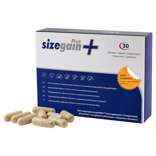 Capsule SIZEGAIN Plus, pentru potență și mărirea penisului în lungime și grosime, 30 buc