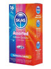 Prezervative SKINS Assorted Premium Condoms, set cu 3 tipuri de prezervative, din latex, 16 bucăți