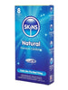 Prezervative SKINS Natural Premium Condoms, din latex ultra-subțire și rezistent, transparente, 8 bucăți