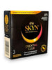 Prezervative MANIX Skyn Cocktail Club, aromate, fără latex, ultra-subțiri și rezistente, diametru 53 mm, 3 bucăți
