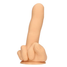 Dildo S-LINE BY SHOTS Up Yours, în formă de deget, din silicon lichid, cu bază cu ventuză pentru fixare, lungime 15.5 cm, culoarea pielii