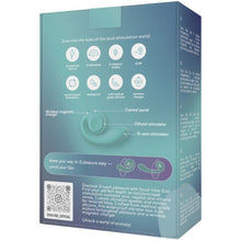 Vibrator dublu SNAIL VIBE Gizi, cu striații și stimulator clitoris curbat, 5 funcții de vibrație, 5 viteze, silențios, albastru