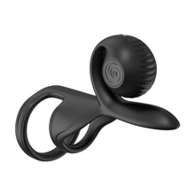 Inel dublu pentru penis SNAIL VIBE Jovi Dual Couples, cu telecomandă, 2 motoare, 5 funcții de vibrație, culoare negru