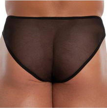 Chilot sexy bărbați SOFTLINE Thong 4467, cu design tuxedo cu papion, din plasă și satin, negru cu alb, mărime M/L