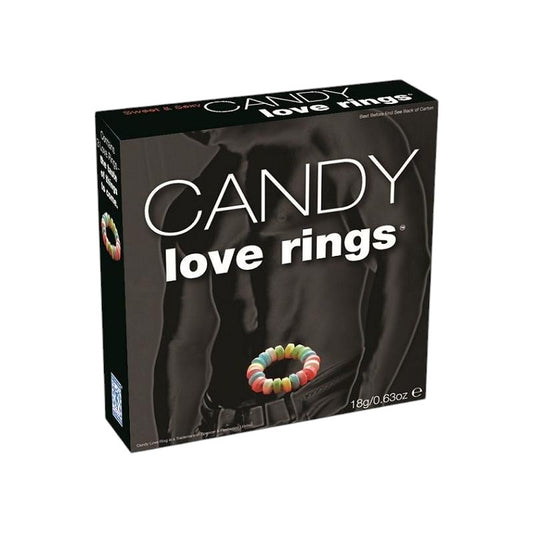 Inel pentru penis comestibil SPENCER & FLEETWOOD Candy Love Rings, gust dulce Tutti Frutti, marime universala - 3 buc