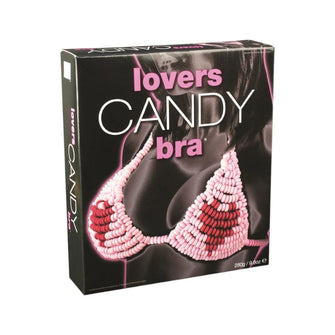 Sutien comestibil SPENCER & FLEETWOOD Lovers Candy Bra, lenjerie sexy pentru femei cu inimi, marime universala, roz și roșu