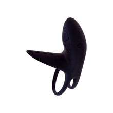 Inel vibrator pentru penis S PLEASURES Avalanche, cu inel pentru testicule, control prin telecomandă, 10 funcții de vibrație, negru