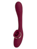 Vibrator dublu S PLEASURES Dual Pleasure, pentru clitoris și punctul G, 10 funcții de vibrație, rezistent la apă, culoare roșu