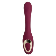 Vibrator dublu S PLEASURES Dual Pleasure, pentru clitoris și punctul G, 10 funcții de vibrație, rezistent la apă, culoare roșu