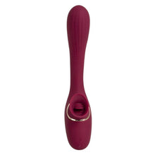 Vibrator dublu S PLEASURES Dual Pleasure, pentru clitoris și punctul G, 10 funcții de vibrație, rezistent la apă, culoare roșu