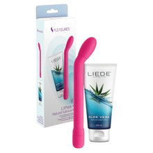 Set S PLEASURES Lithea + LIEBE Aloe Vera, aparat de masaj cu 10 funcții de vibrație + lubrifiant pe bază de apă cu aloe vera (roz)