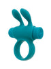 Inel vibrator pentru penis S PLEASURES Rabbit Ring, cu urechi de iepuraș, vibrator detașabil, 10 funcții de vibrație, albastru