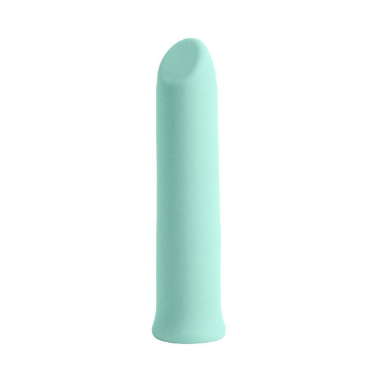 Stimulator clitoris S PLEASURES Velvet Bullet, 10 funcții de vibrație, din silicon medical, rezistent la apă, culoare turcoaz