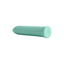 Stimulator clitoris S PLEASURES Velvet Bullet, 10 funcții de vibrație, din silicon medical, rezistent la apă, culoare turcoaz
