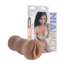 Masturbator manual STAR STROKER Nia Nacci, simulare vaginală realistă, din TPE, culoarea maro