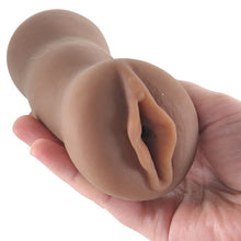 Masturbator manual STAR STROKER Nia Nacci, simulare vaginală realistă, din TPE, culoarea maro