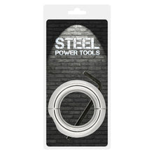 Inel pentru testicule STEEL POWER TOOLS Ballstretcher, din oțel inoxidabil, pentru jocuri erotice BDSM, diametru 51 mm, argintiu