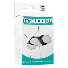 Curea pentru penis cu extensor testicule STRAP THE BALLS, fabricat din silicon, culoare negru