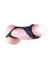 Curea pentru penis cu extensor testicule STRAP THE BALLS, fabricat din silicon, culoare negru