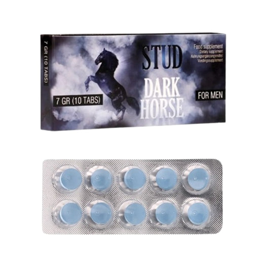 Capsule STUD Dark Horse, cu ginseng și ashwagandha, pentru erecții puternice și de durată, 10 buc
