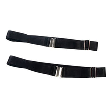 Jartiere SUBBLIME Adjustable Buckles, ajustabile cu catarame argintii, din piele artificială, culoare negru (957476)