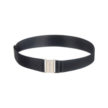 Jartiere SUBBLIME Adjustable Buckles, ajustabile cu catarame argintii, din piele artificială, culoare negru (957476)