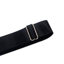 Jartiere SUBBLIME Adjustable Buckles, ajustabile cu catarame argintii, din piele artificială, culoare negru (957476)