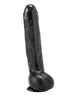 Dildo gros SUMMUM by Gangbangster Broke, textură realistă, bază cu ventuză pentru fixare, diametru 6 cm, lungime inserabilă 26 cm, negru