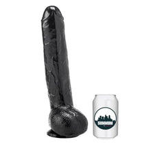 Dildo gros SUMMUM by Gangbangster Broke, textură realistă, bază cu ventuză pentru fixare, diametru 6 cm, lungime inserabilă 26 cm, negru