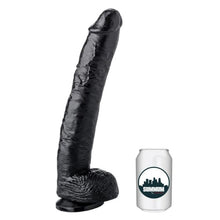 Dildo gros SUMMUM by Gangbangster Eso Yo, textură realistă, bază cu ventuză pentru fixare, diametru 6 cm, lungime inserabilă 30 cm, negru